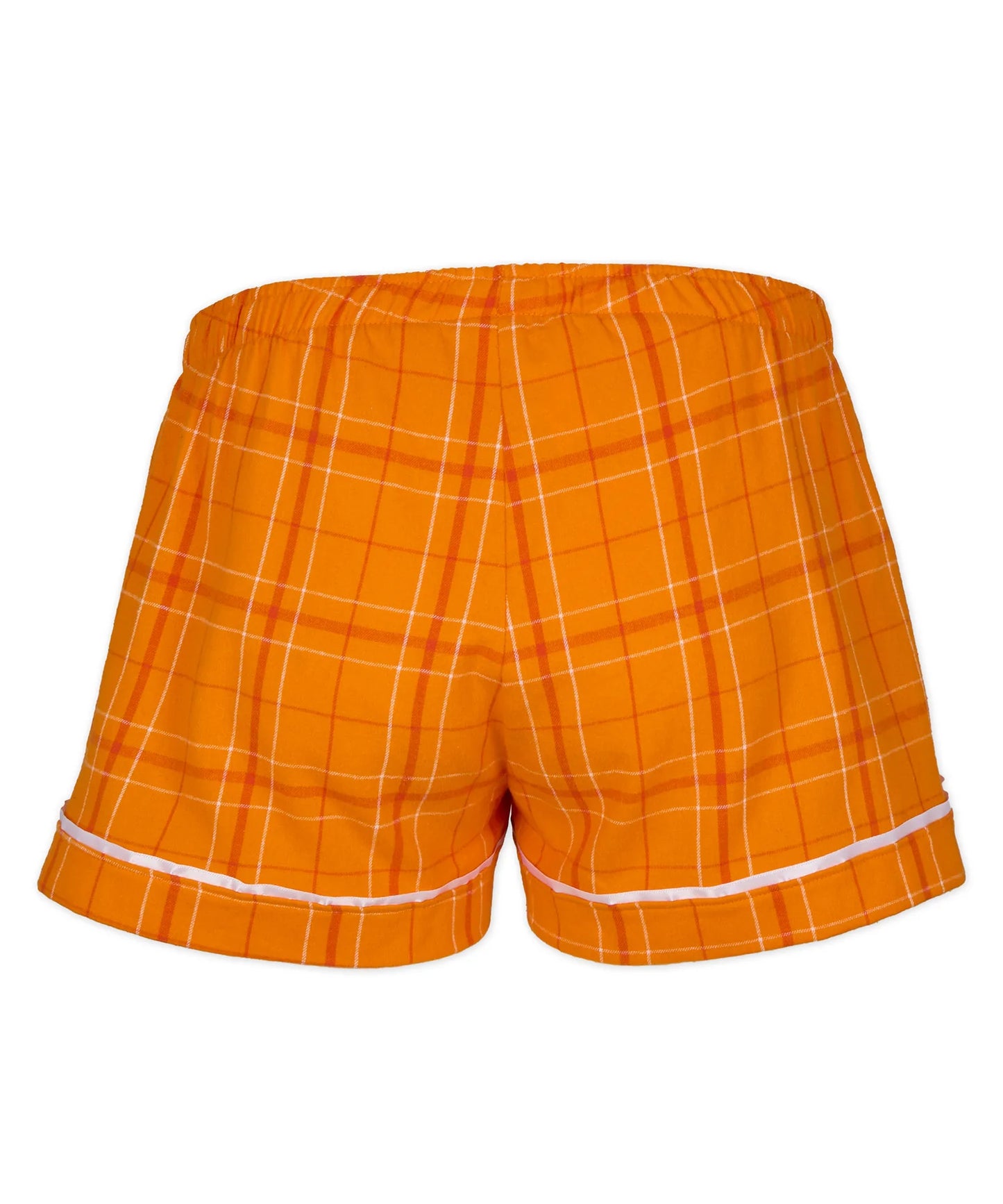 Flannel Shorts in Orange Field Day