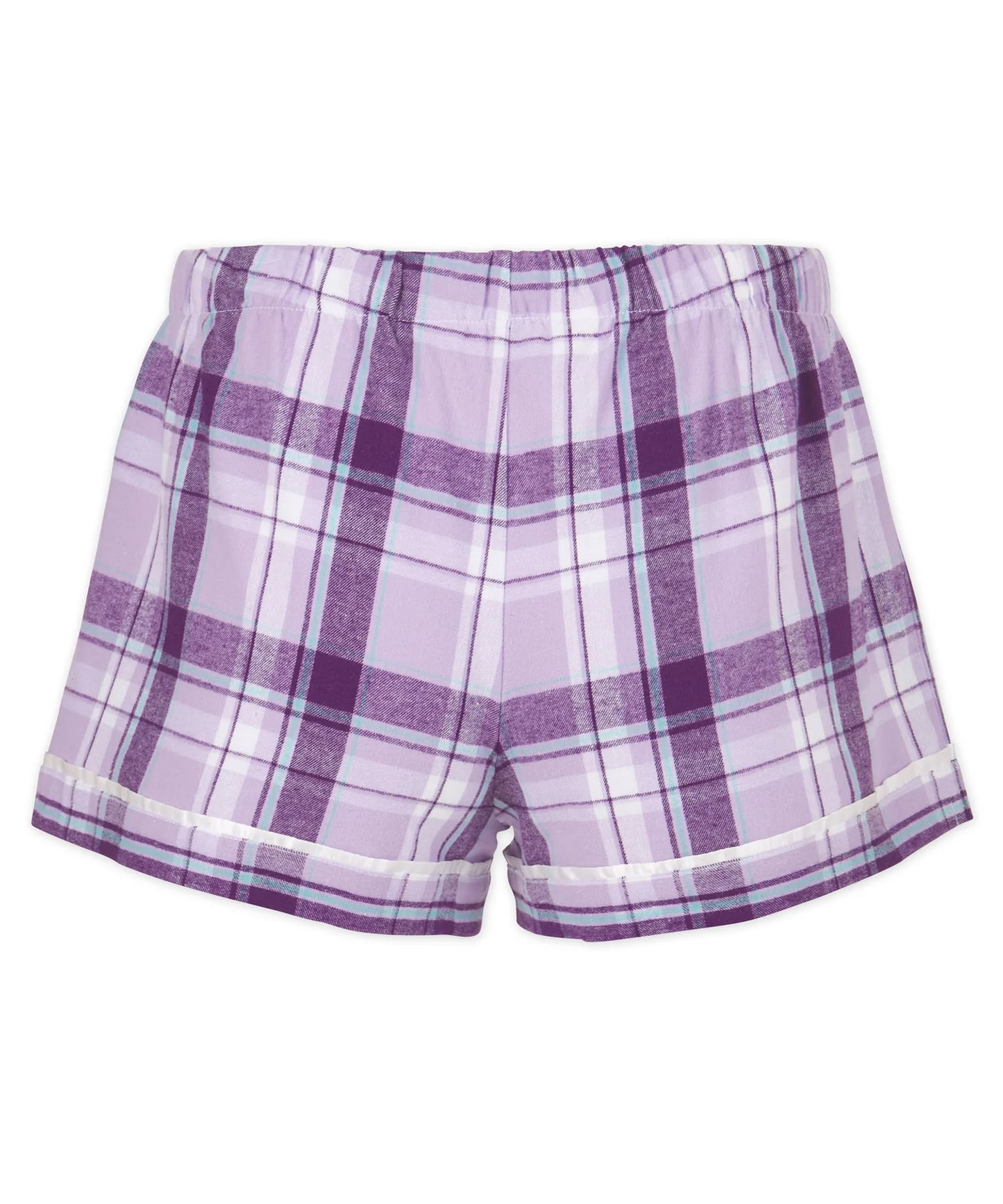 Flannel Shorts in Lavender