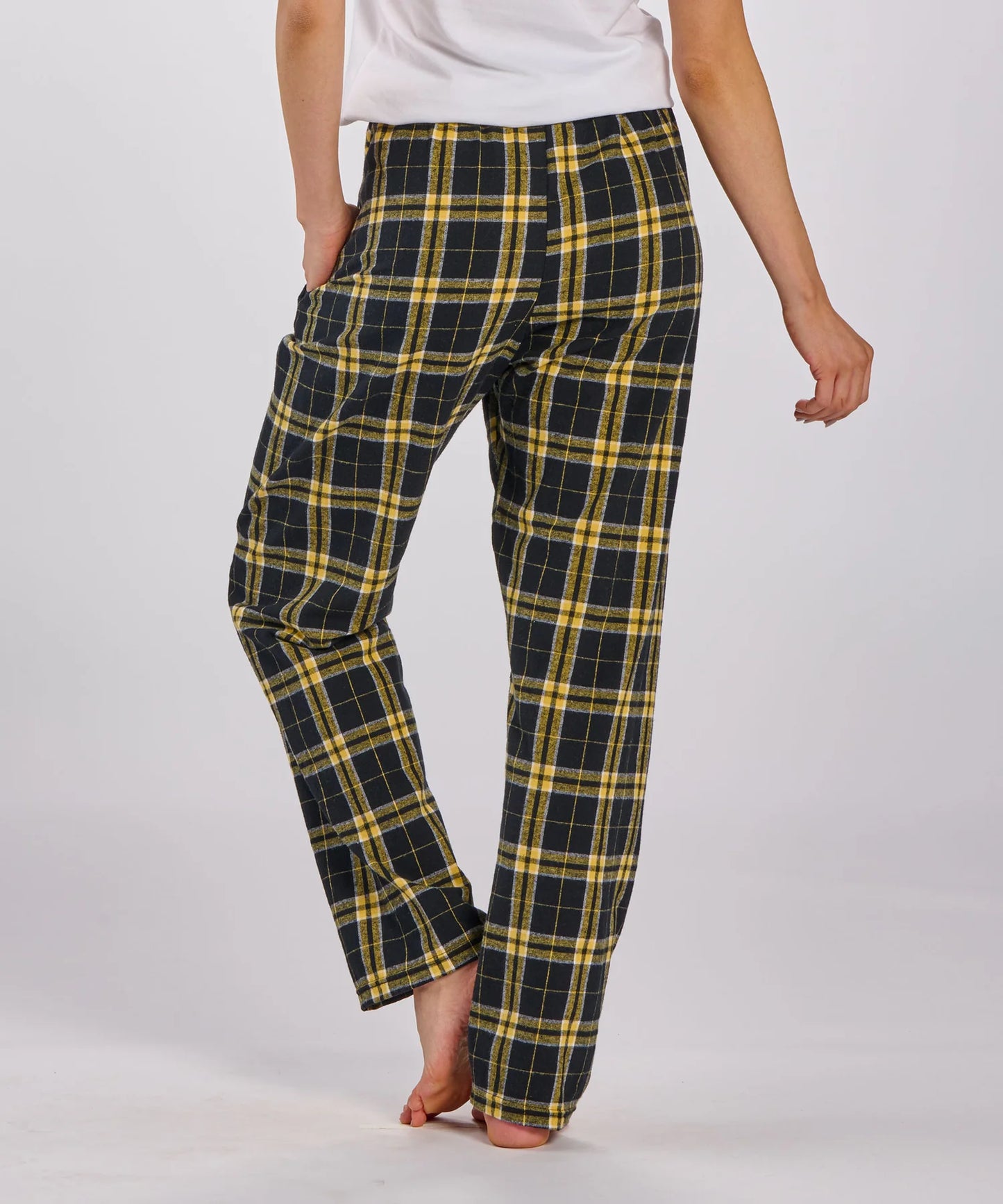 Flannel Pants in Black / Gold
