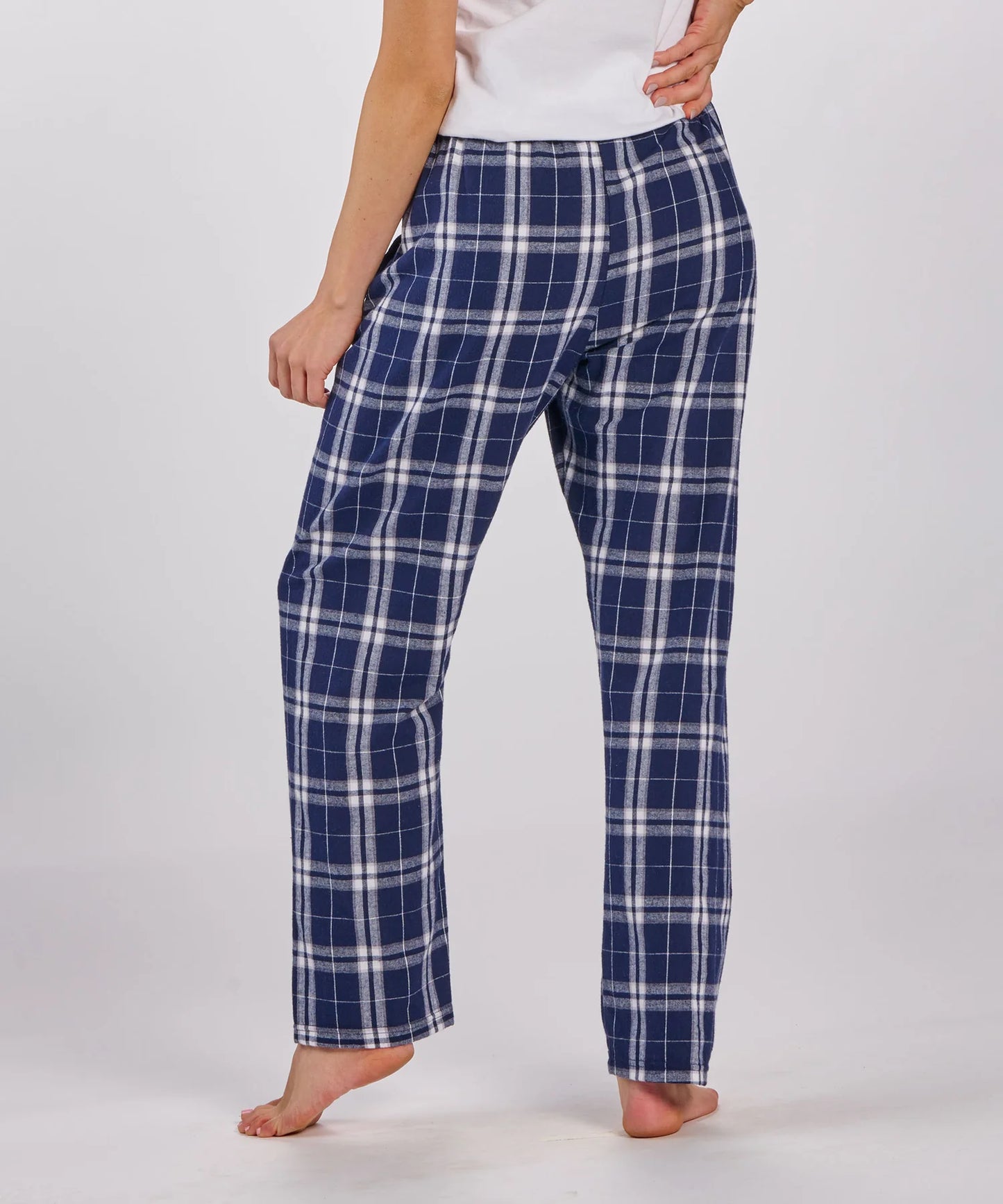 Flannel Pants in Navy / Silver