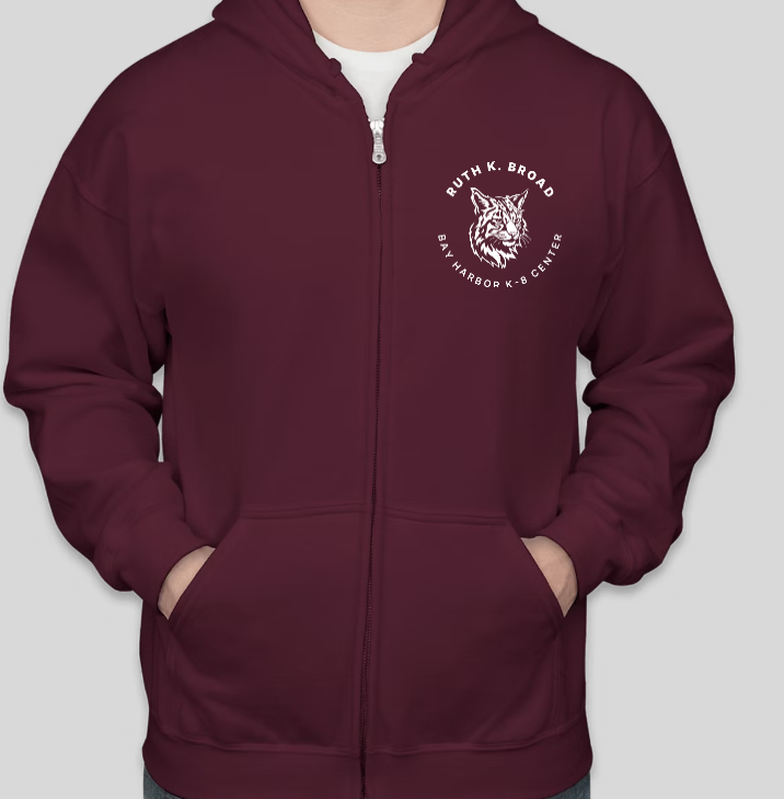 MAROON ZIP HOODIE