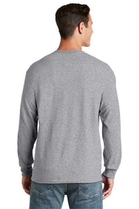 Jerzees Unisex long sleeve T Shirt in Athletic Grey
