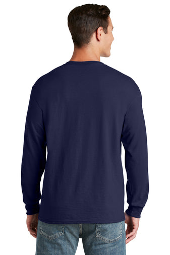 Jerzees Unisex long sleeve T Shirt in Navy