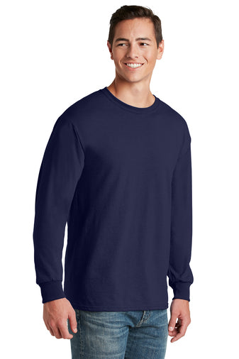 Jerzees Unisex long sleeve T Shirt in Navy