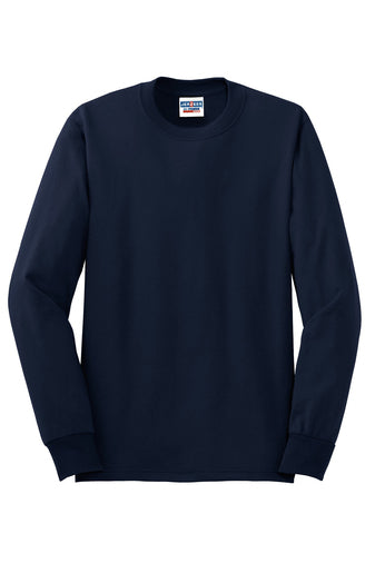 Jerzees Unisex long sleeve T Shirt in Navy