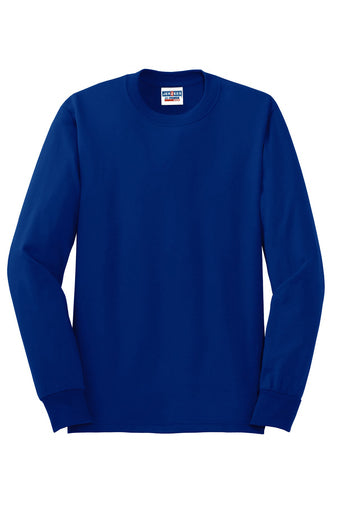 Jerzees Unisex long sleeve T Shirt in Royal Blue
