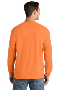 Jerzees Unisex long sleeve T Shirt in Safety Orange