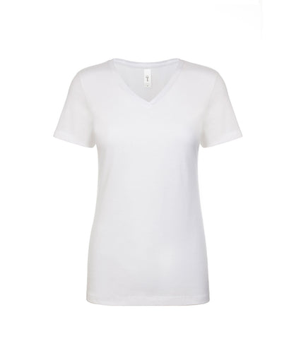 Next Level Ideal V Neck T Shirt in White