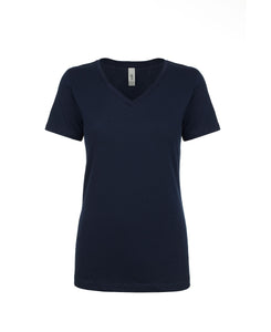 Next Level Ideal V Neck T Shirt in Cancun Blue
