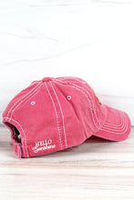 Load image into Gallery viewer, Hello Sunshine Distressed Cap in Salmon