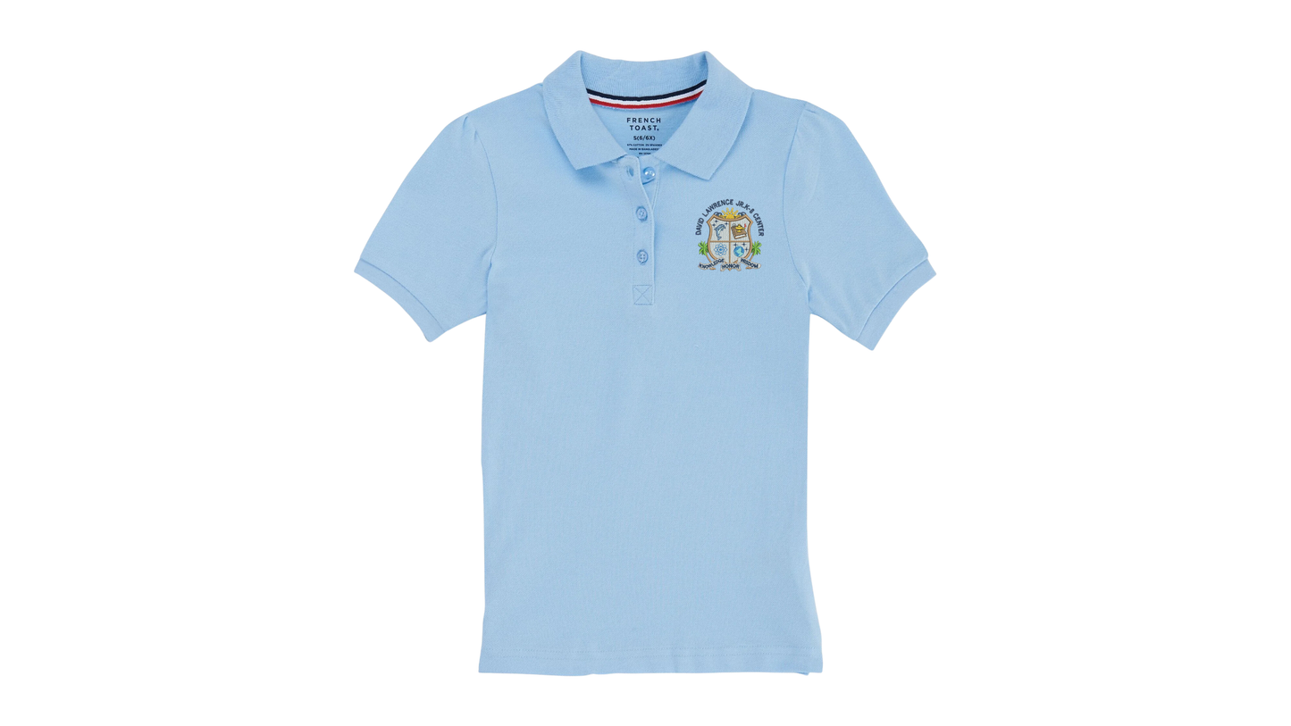 David Lawrence Jr Youth Girls Polo in Baby Blue