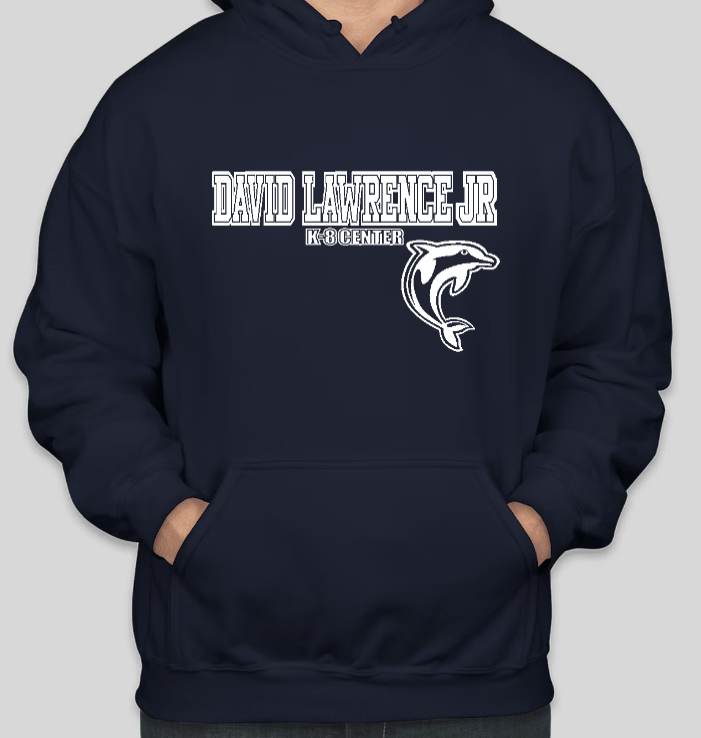 David Lawrence Jr Youth Girls / Boys Hoodie in Navy