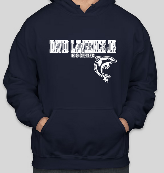 David Lawrence Jr Youth Girls / Boys Hoodie in Navy