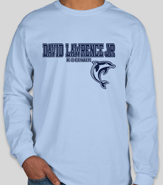 David Lawrence Jr Youth Girls / Boys Long Sleeve T Shirt in Baby Blue