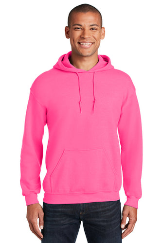 Gildan Unisex Heavy Blend Hoodie in Safety Pink