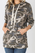 Load image into Gallery viewer, Hoodie with Front Pocket in Dusty Grey Camouflage