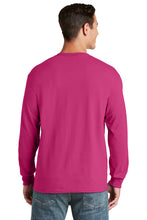 Load image into Gallery viewer, Jerzees Unisex long sleeve T Shirt in Cyber Pink