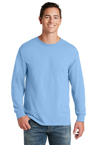 Jerzees Unisex long sleeve T Shirt in Light Blue