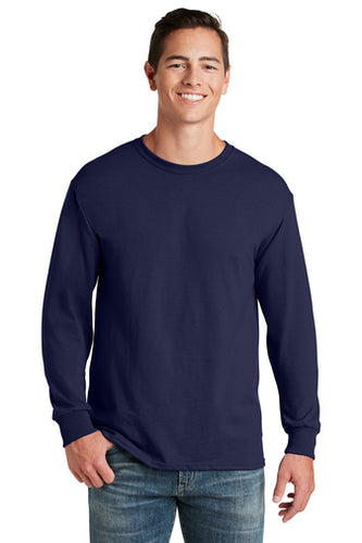 Jerzees Unisex long sleeve T Shirt in Navy