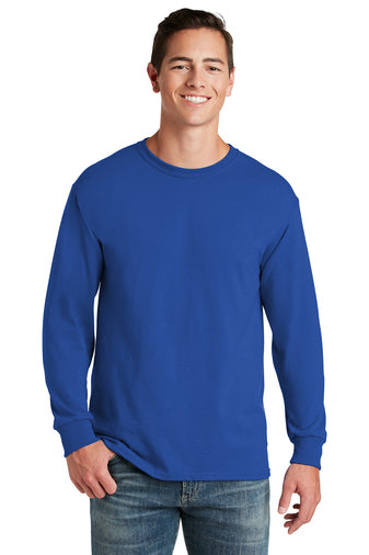 Jerzees Unisex long sleeve T Shirt in Royal Blue