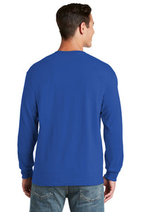 Jerzees Unisex long sleeve T Shirt in Royal Blue