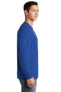 Jerzees Unisex long sleeve T Shirt in Royal Blue