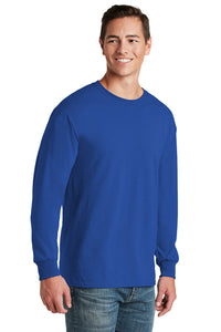Jerzees Unisex long sleeve T Shirt in Royal Blue