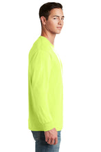 Load image into Gallery viewer, Jerzees Unisex long sleeve T Shirt in Safety Green / Neon Yellow