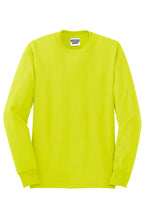 Load image into Gallery viewer, Jerzees Unisex long sleeve T Shirt in Safety Green / Neon Yellow