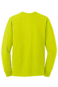 Jerzees Unisex long sleeve T Shirt in Safety Green / Neon Yellow