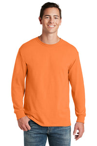 Jerzees Unisex long sleeve T Shirt in Safety Orange