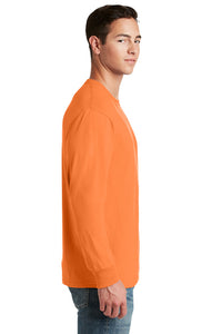 Jerzees Unisex long sleeve T Shirt in Safety Orange