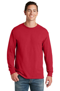 Jerzees Unisex long sleeve T Shirt in Red