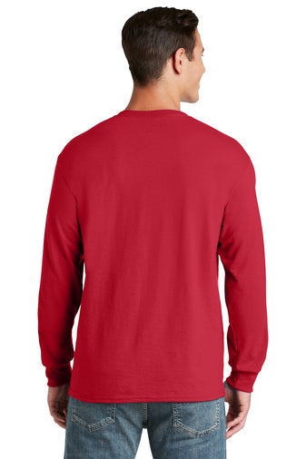 Jerzees Unisex long sleeve T Shirt in Red