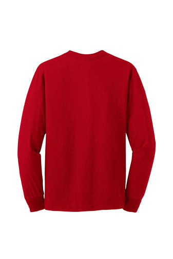 Jerzees Unisex long sleeve T Shirt in Red
