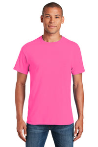 Gildan 5000 Heavy Cotton T Shirt in Safety Pink