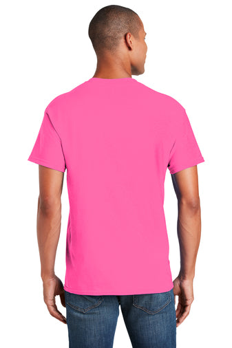 Gildan 5000 Heavy Cotton T Shirt in Safety Pink
