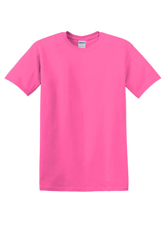Gildan 5000 Heavy Cotton T Shirt in Safety Pink