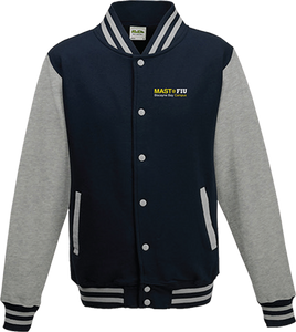 Letterman Jacket in Grey and Navy