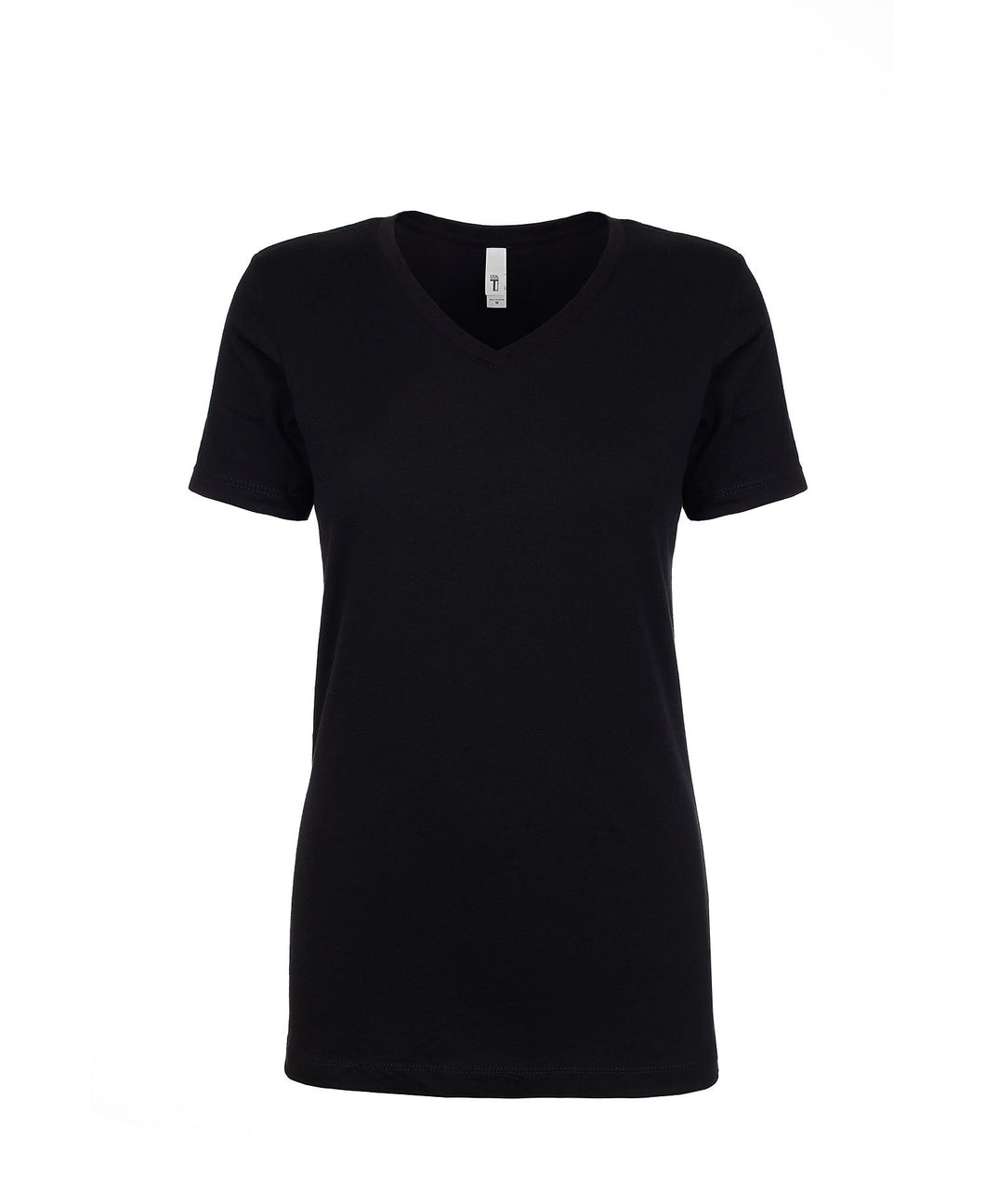 Next Level Ideal V Neck T Shirt in Black