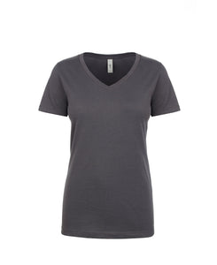 Next Level Ideal V Neck T Shirt in Warm Grey