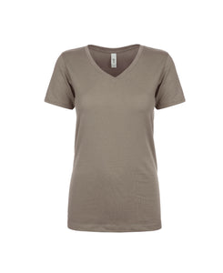 Next Level Ideal V Neck T Shirt in Heather Grey