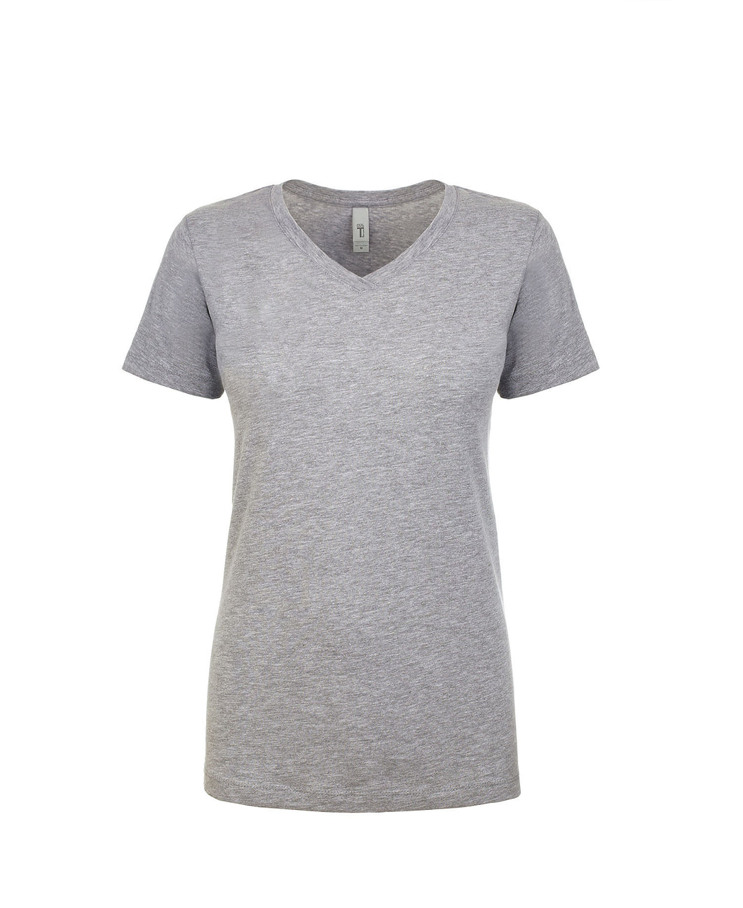 Next Level Ideal V Neck T Shirt in Heather Grey