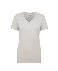 Next Level Ideal V Neck T Shirt in Hot Pink