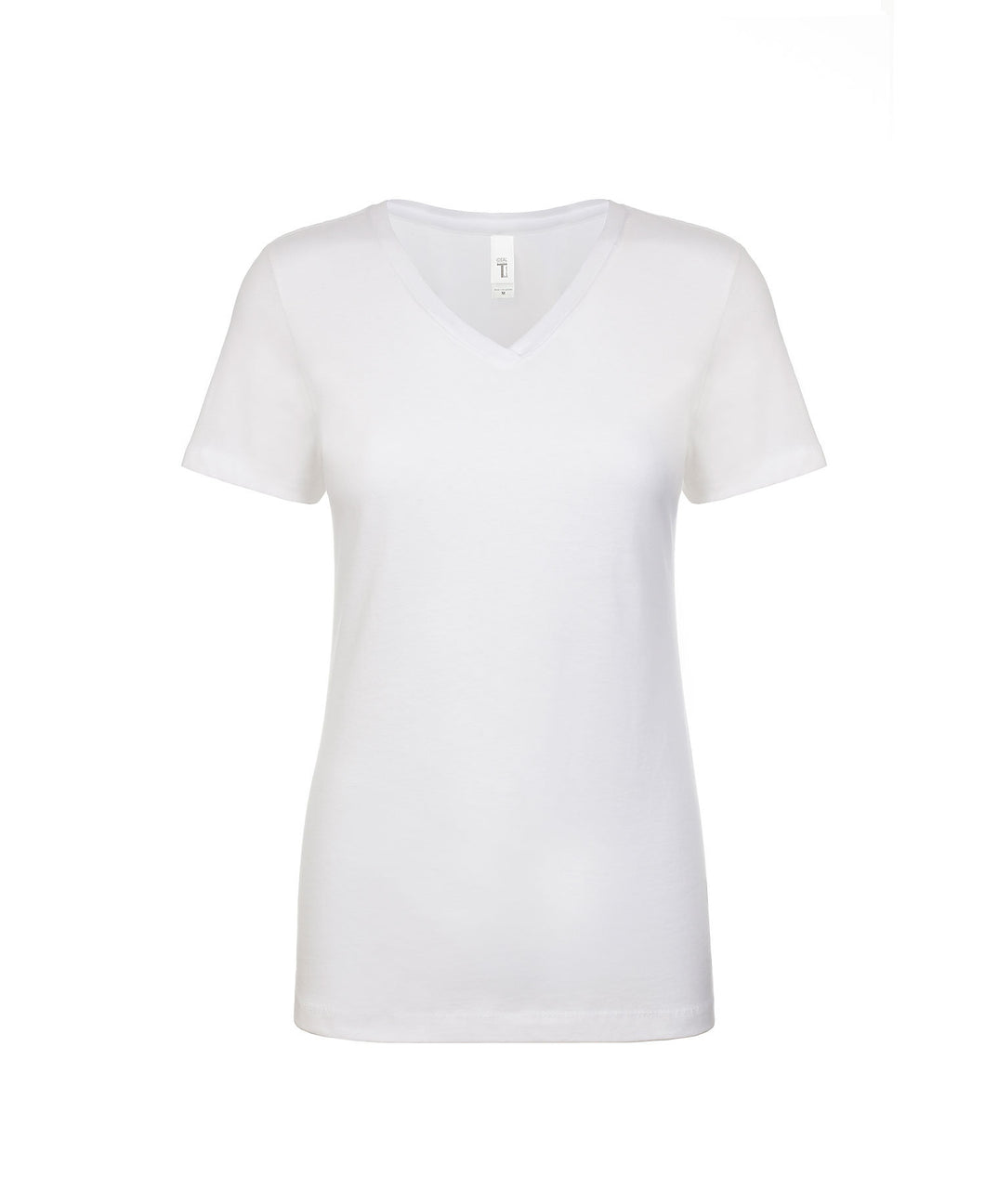Next Level Ideal V Neck T Shirt in White