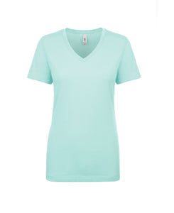 Next Level Ideal V Neck T Shirt in Mint