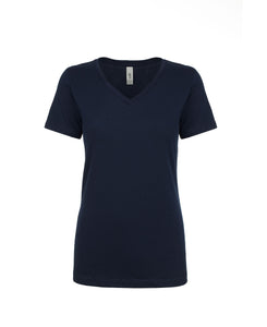 Next Level Ideal V Neck T Shirt in Tahiti Blue