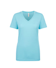 Load image into Gallery viewer, Next Level Ideal V Neck T Shirt in Tahiti Blue