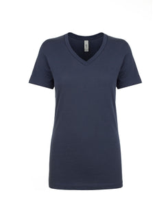 Next Level Ideal V Neck T Shirt in Cancun Blue