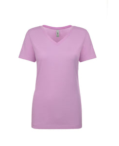 Next Level Ideal V Neck T Shirt in Raspberry